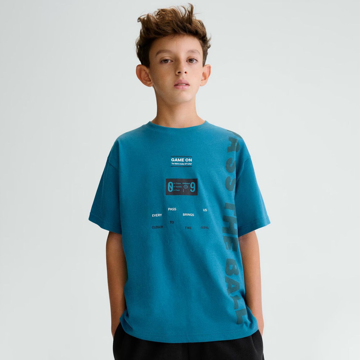 Boys Aqua T-Shirt, 2, hi-res
