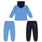 Younger Boys Blue 3 Piece Tracksuit Set, 2, hi-res