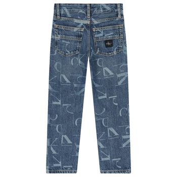Boys Blue Logo Denim Jeans