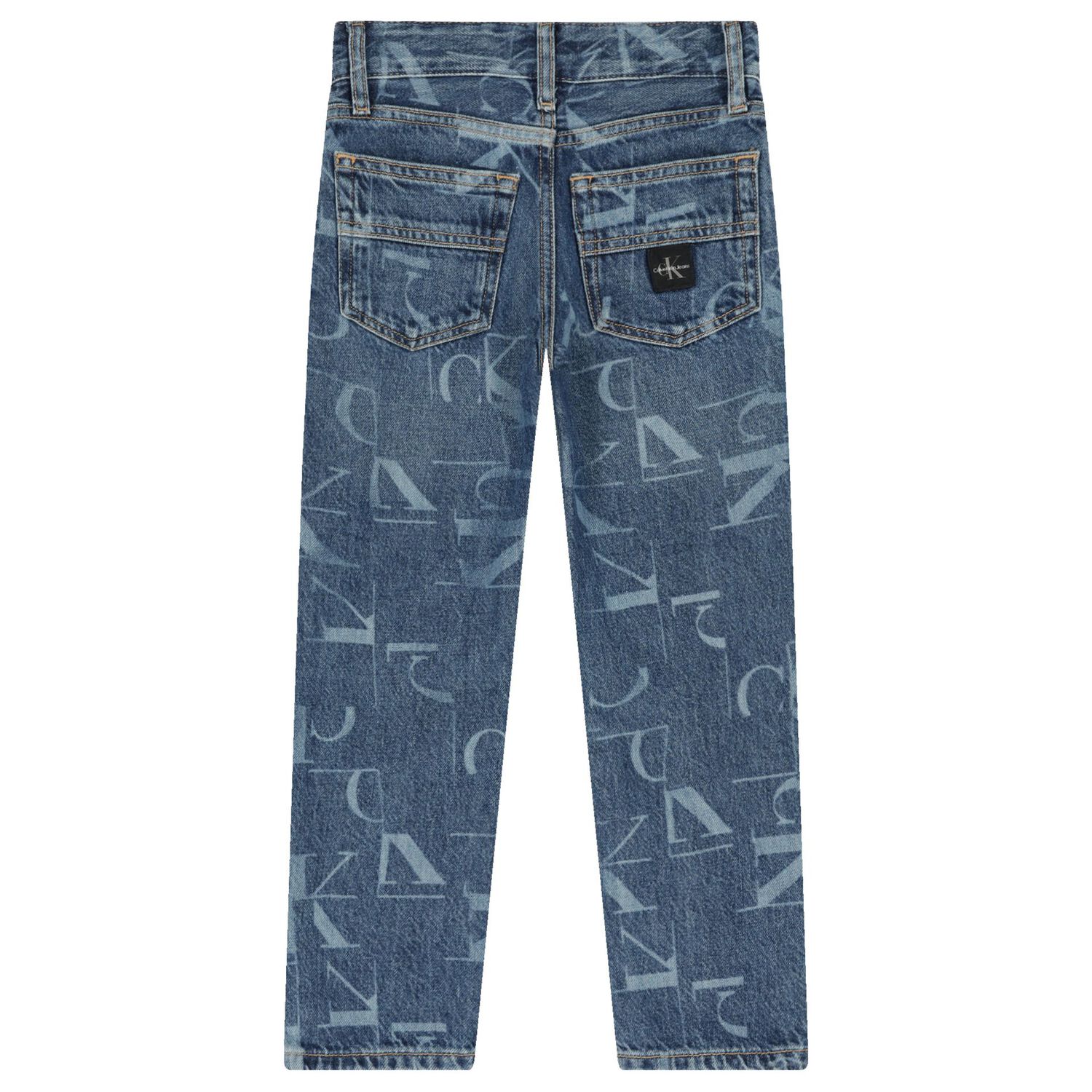 Boys Blue Logo Denim Jeans, 1, hi-res image number null