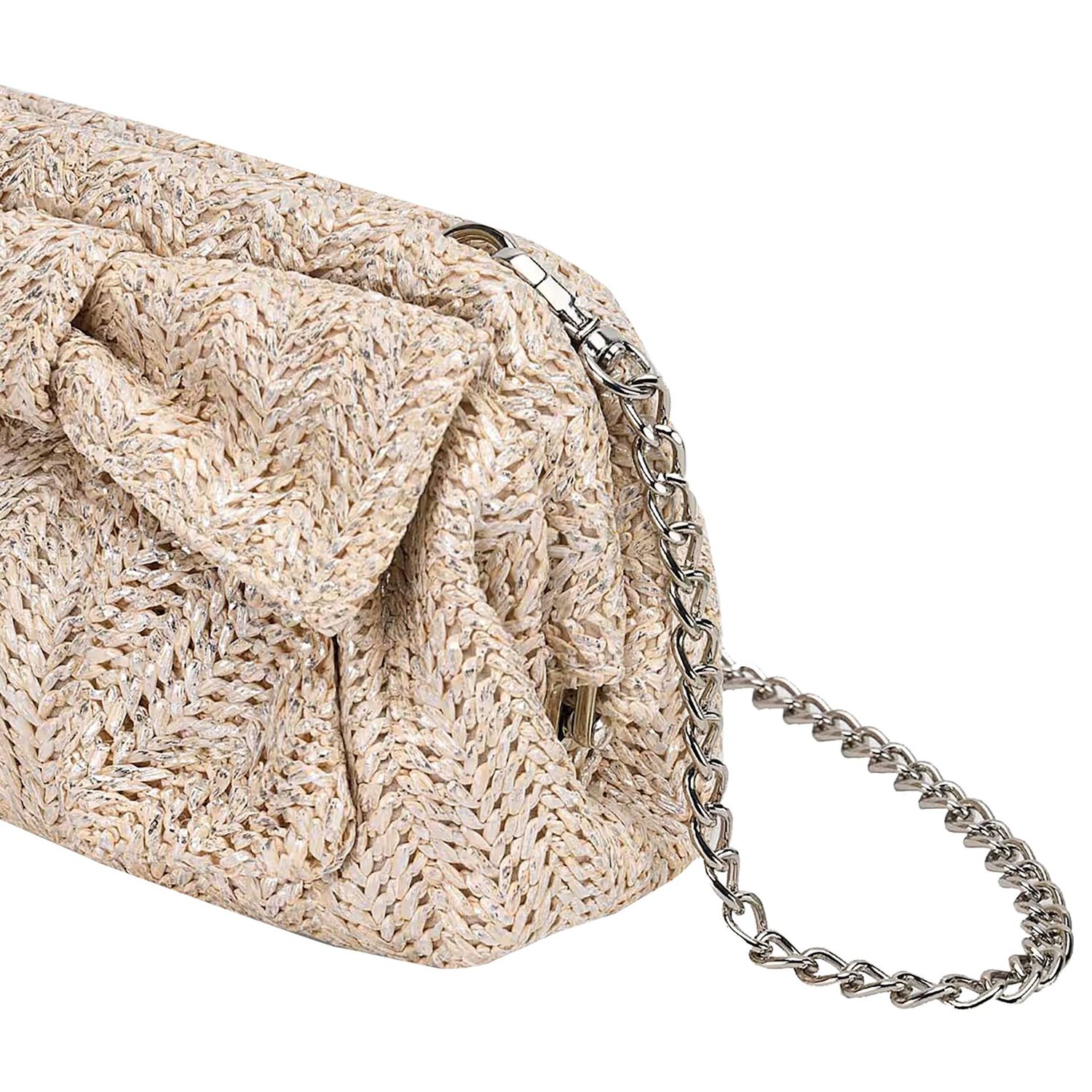 Girls Beige Bow Handbag, 2, hi-res