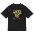 Boys Black Trefoil Logo T-Shirt, 1, hi-res