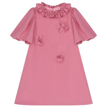 Girls Pink Flower Dress