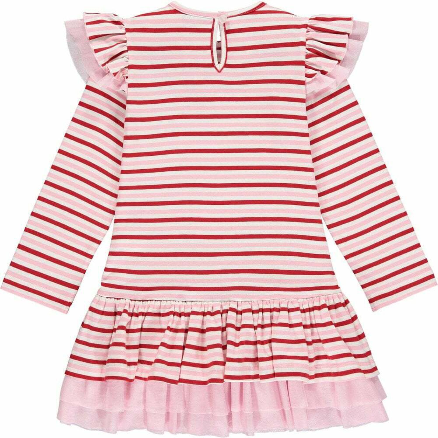 Girls Pink & Red Dress, 1, hi-res