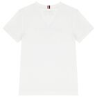 Boys White Logo T-Shirt, 4, hi-res