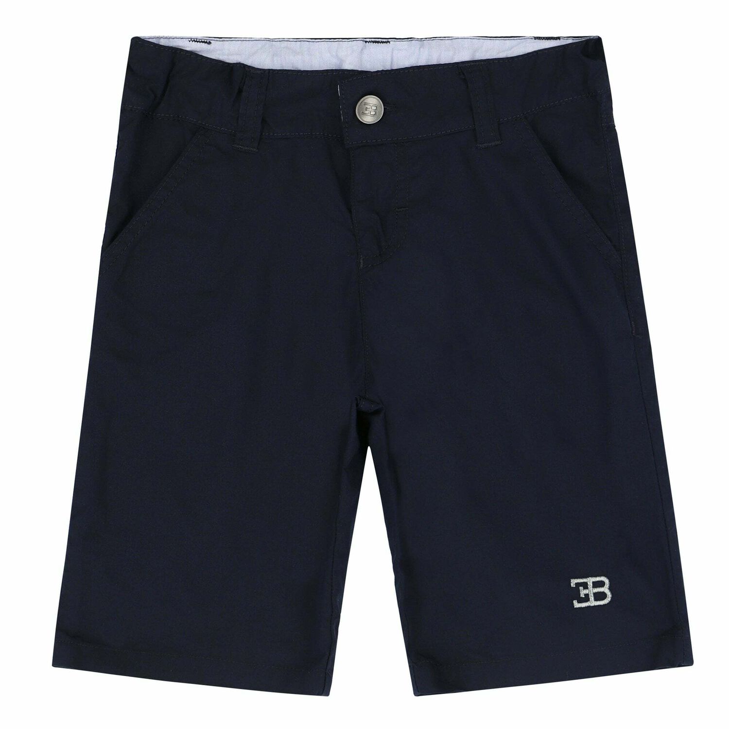 Boys Navy Logo Shorts, 1, hi-res