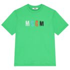 Boys Green Logo T-Shirt, 2, hi-res