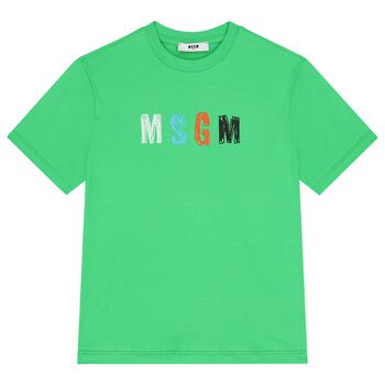 Boys Green Logo T-Shirt