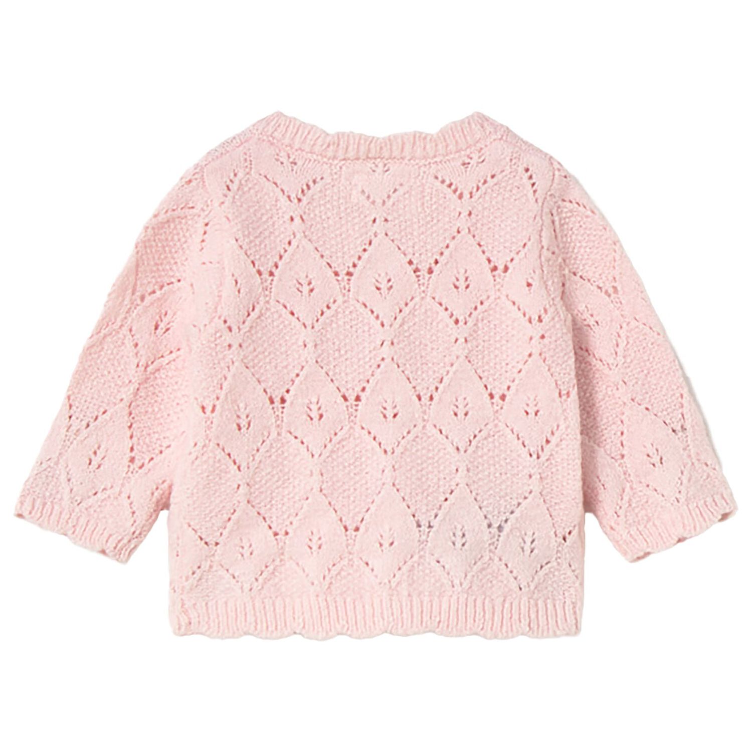 Baby Girls Pink Knitted Cardigan, 1, hi-res