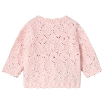 Baby Girls Pink Knitted Cardigan
