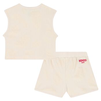 Girls Ivory Logo Shorts Set