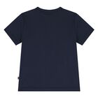 Younger Boys Navy Blue Logo T-Shirt, 2, hi-res