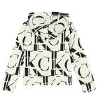 Girls Beige Logo Hooded Top, 1, hi-res