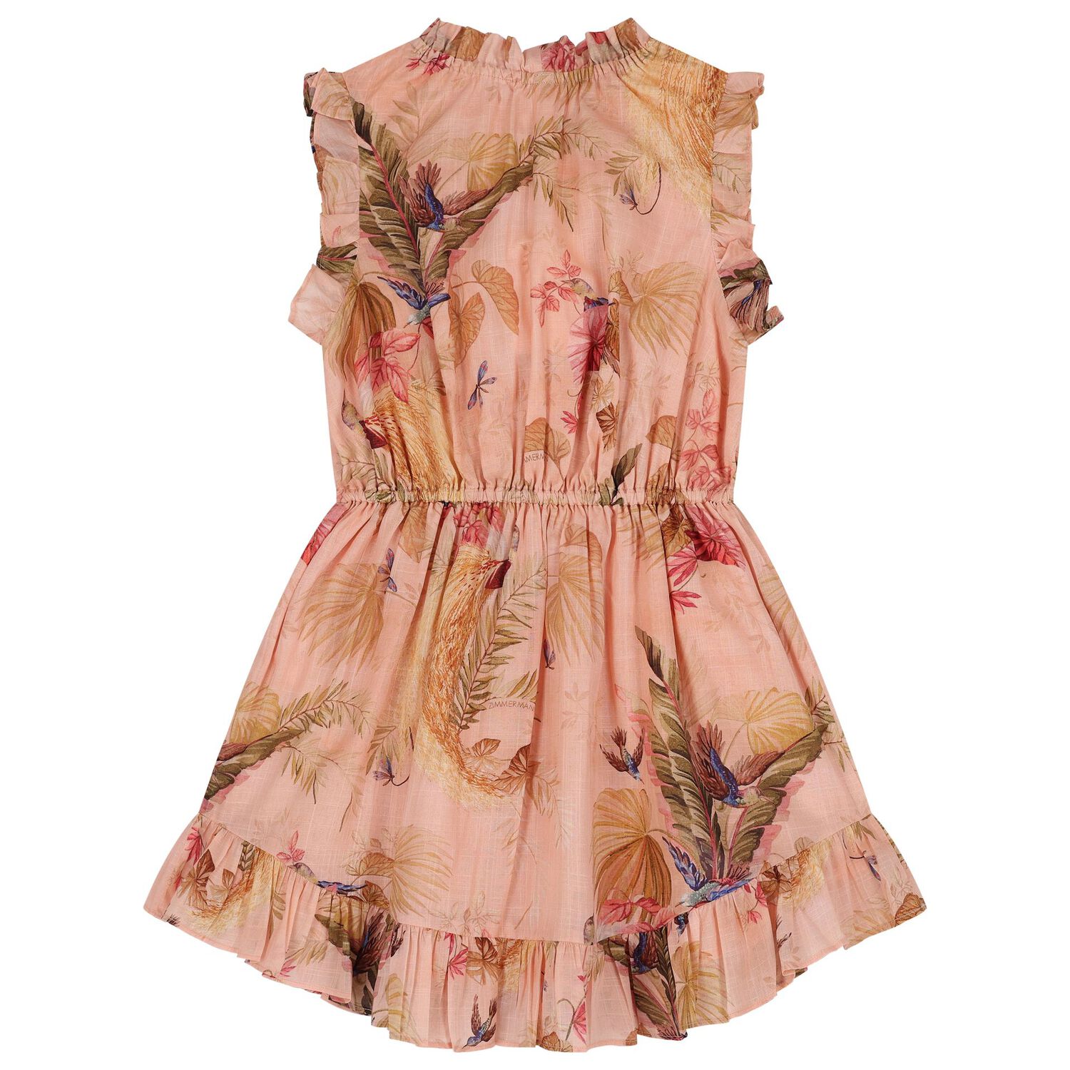 Girls Pink Floral Dress, 1, hi-res