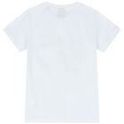 Boys White Logo T-Shirt, 1, hi-res