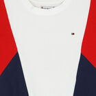Girls White, Red & Navy Logo Dress, 1, hi-res