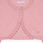 Girls Rose Pink Bolero Knit Cardigan, 3, hi-res