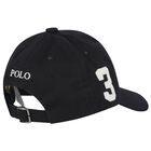 Boys Black Logo Cap, 2, hi-res
