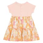 Younger Girls Pink & Orange Logo Dress, 1, hi-res