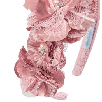 Girls Pink Flower Headband