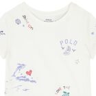 Girls White Logo T-Shirt, 1, hi-res