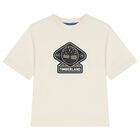 Boys Ivory Logo T-Shirt, 1, hi-res