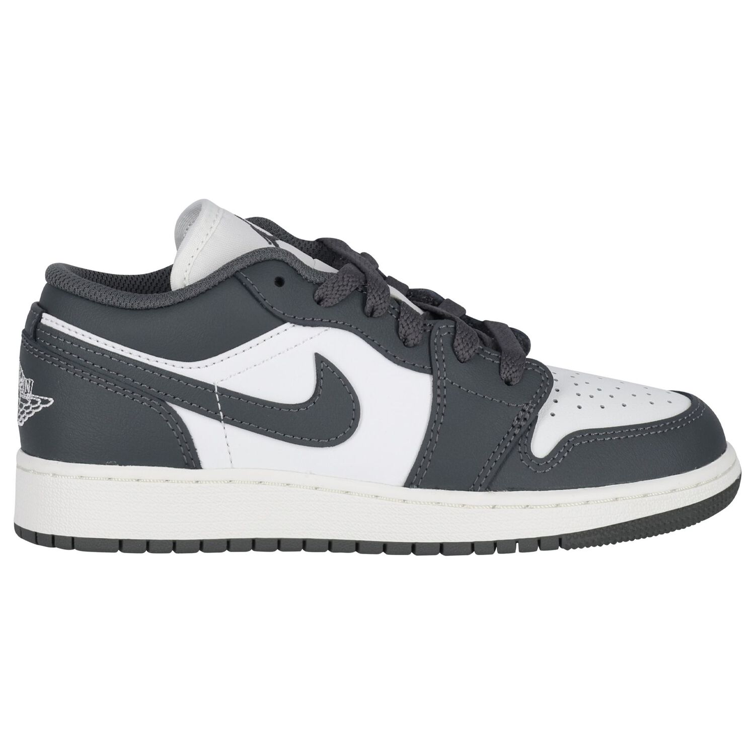 Grey & White Air Jordan 1 Low Trainers, 8, hi-res