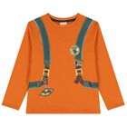 Boys Orange Bag Long Sleeve Top, 1, hi-res