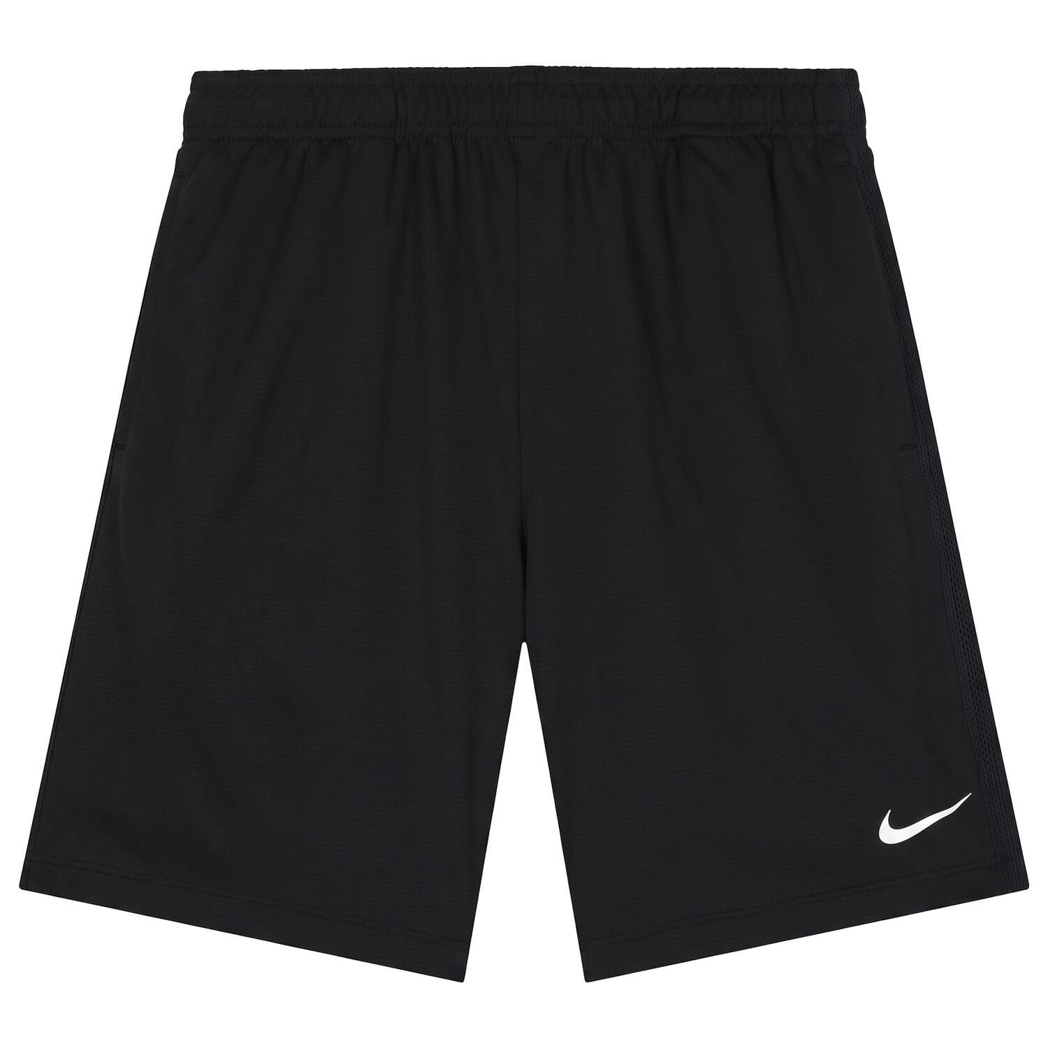 Boys Black Logo Shorts, 1, hi-res