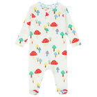 Baby Girls White Mushroom 4-Piece Set, 1, hi-res