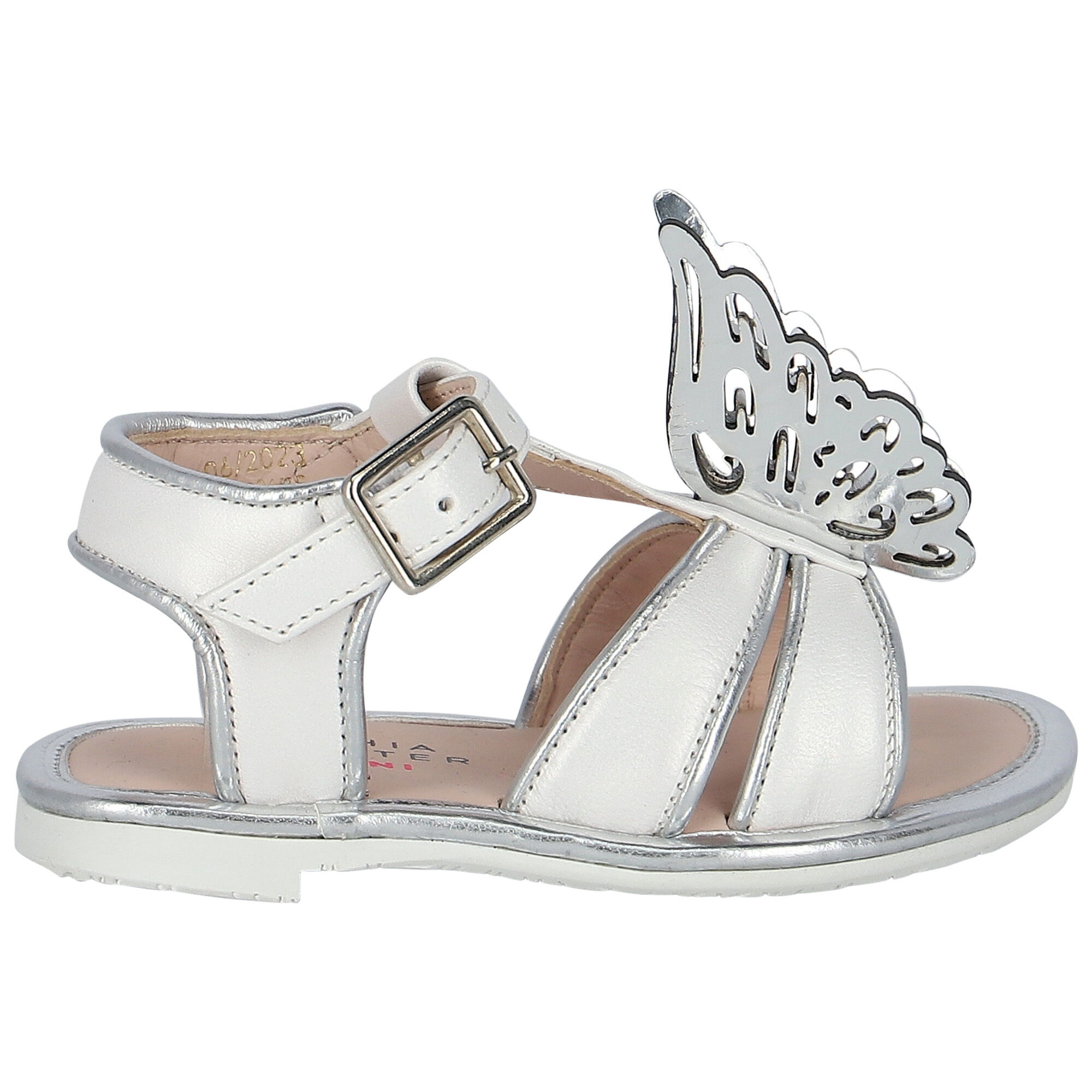 Silver butterfly sandals online