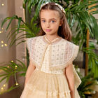 Girls Gold Tulle Dress, 1, hi-res