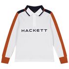 Boys White & Navy Blue Long Sleeve Top, 1, hi-res