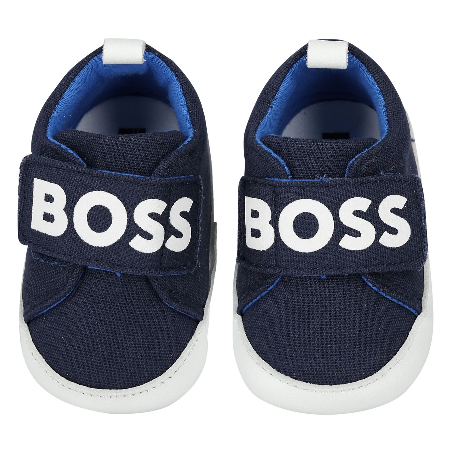 Baby Boys Navy Blue Logo Pre Walker Shoes, 1, hi-res
