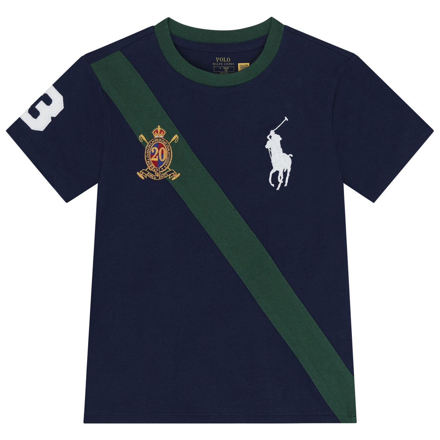 Boys Navy Blue Logo T-Shirt, 1, hi-res