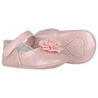 Baby Girls Pink Flower Pre Walker Shoes, 2, hi-res