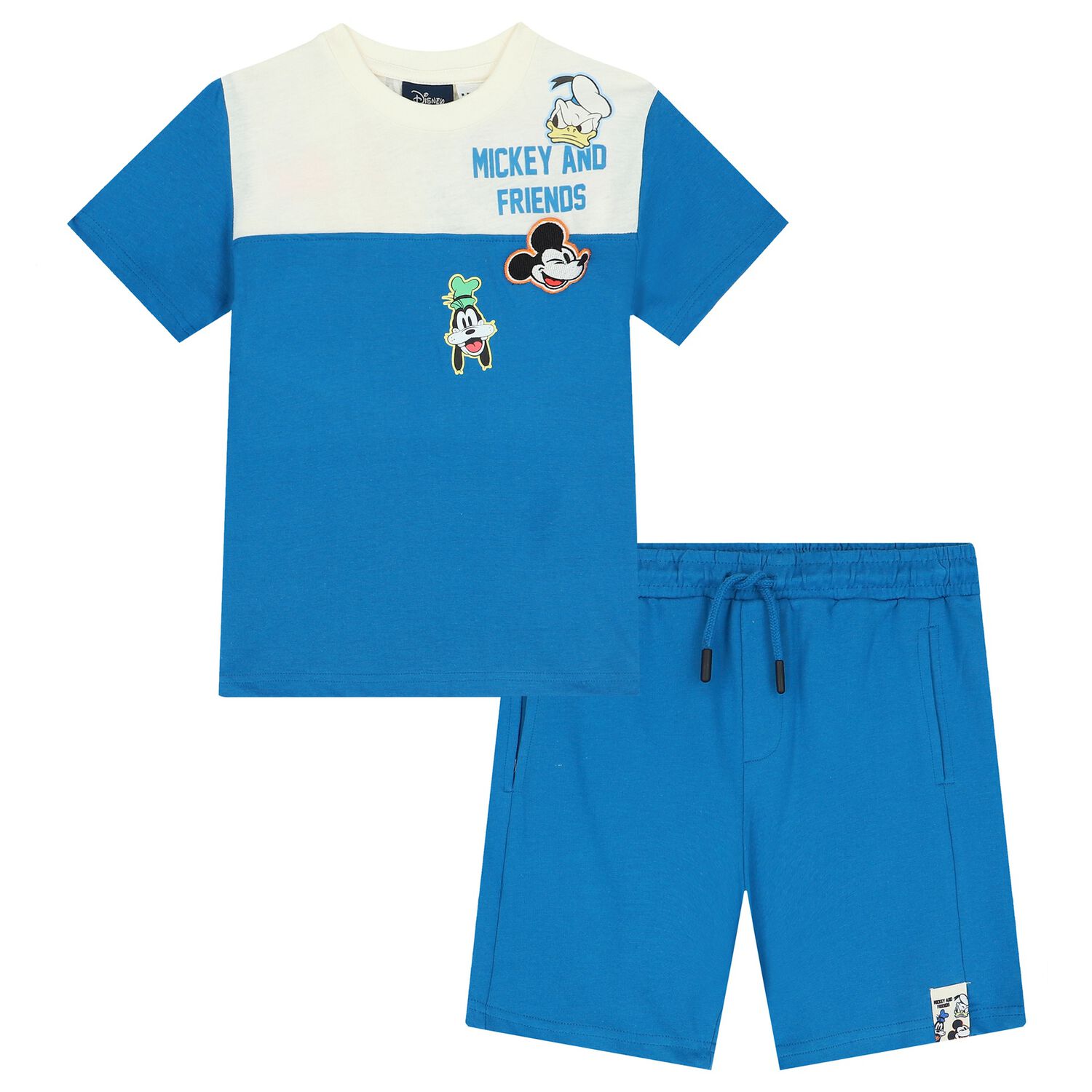 Boys Ivory & Blue Shorts Set, 1, hi-res image number null