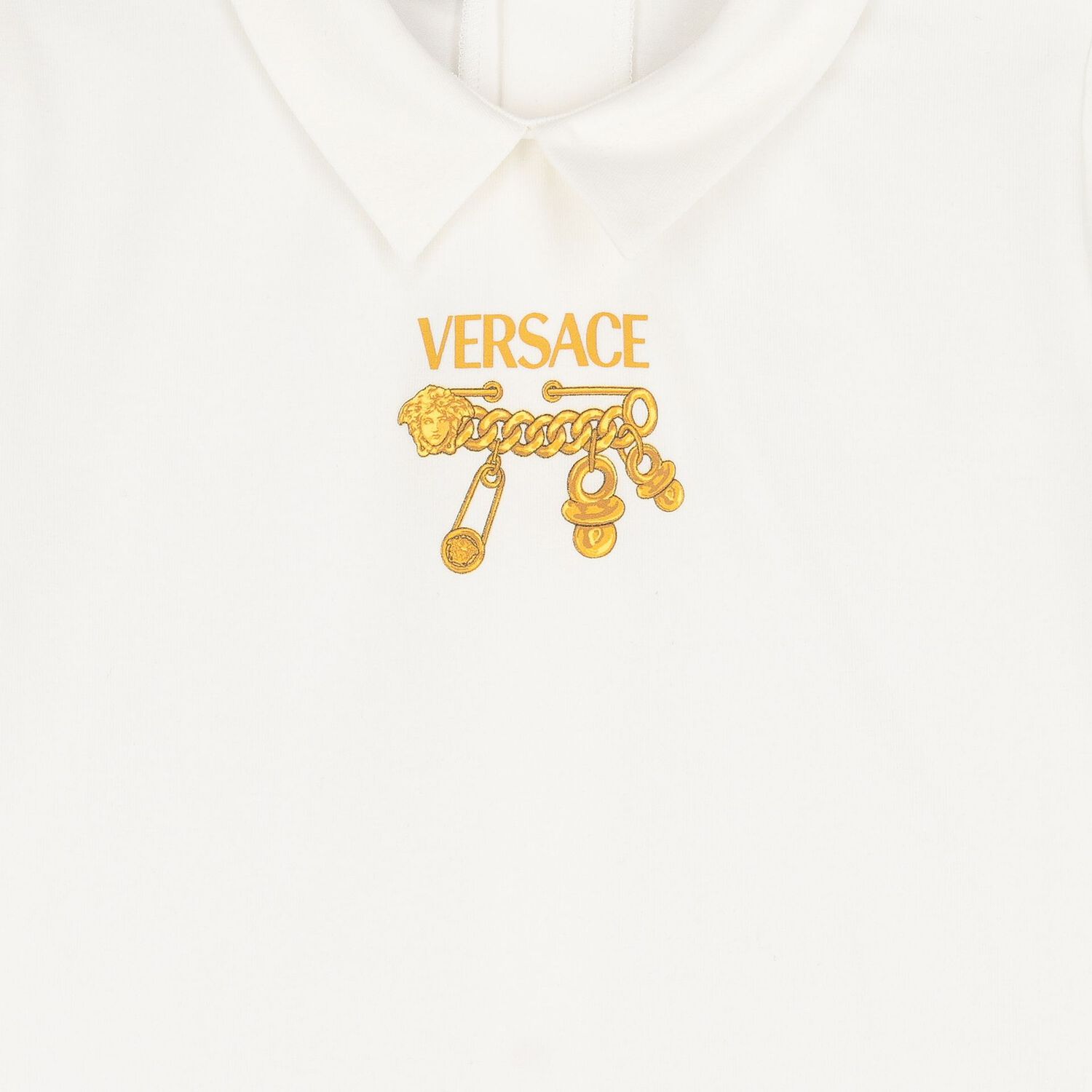 Ivory & Gold Logo Baby Shorts Set, 1, hi-res