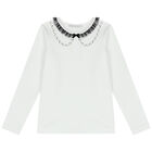 Girls White & Black Tulle Skirt Set, 1, hi-res