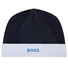 Baby Boys Navy Blue & Blue Logo Babygrow Gift Set, 1, hi-res