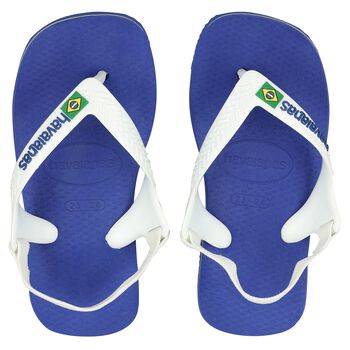 Blue Logo Flip Flops
