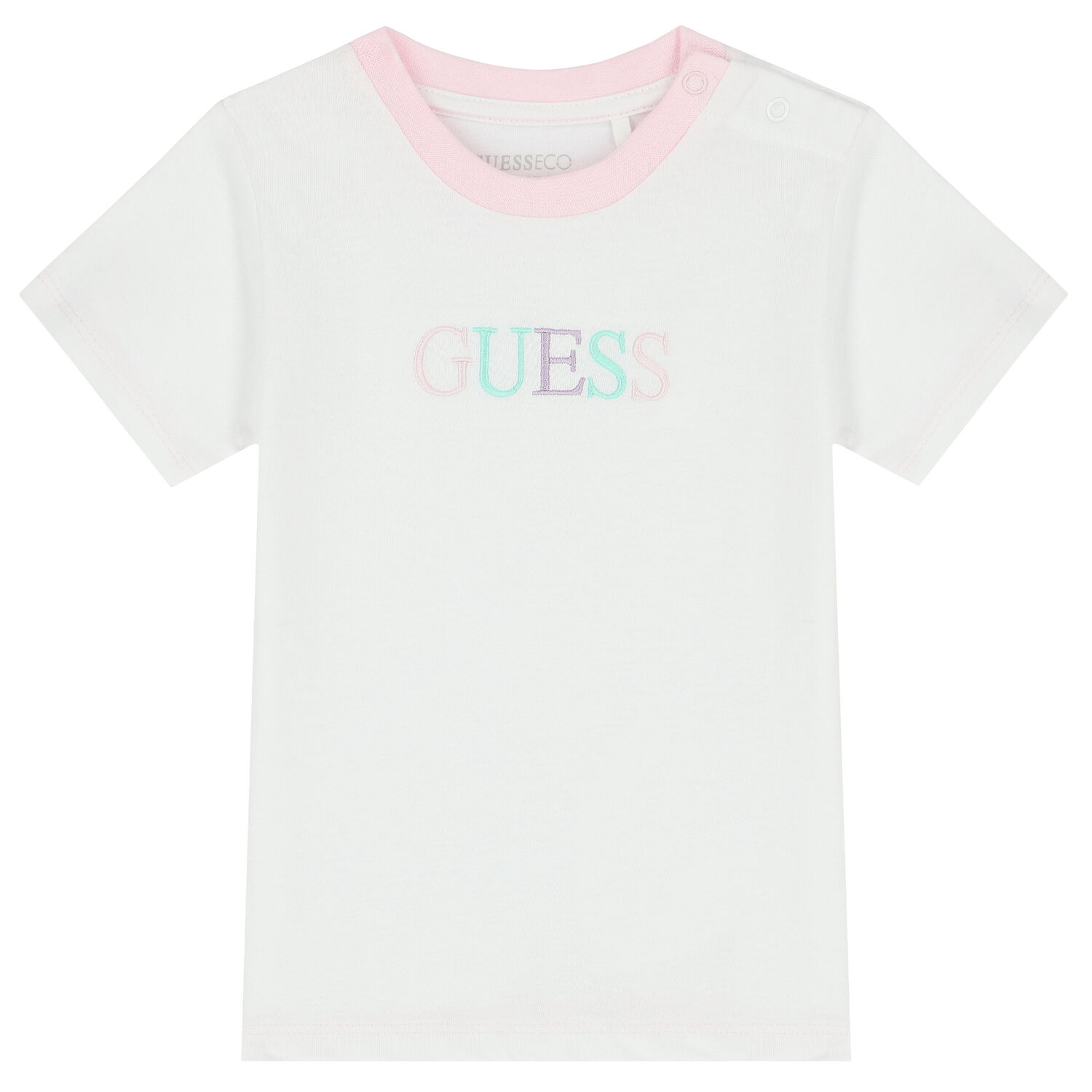 Baby Girls White Logo T-Shirt, 2, hi-res