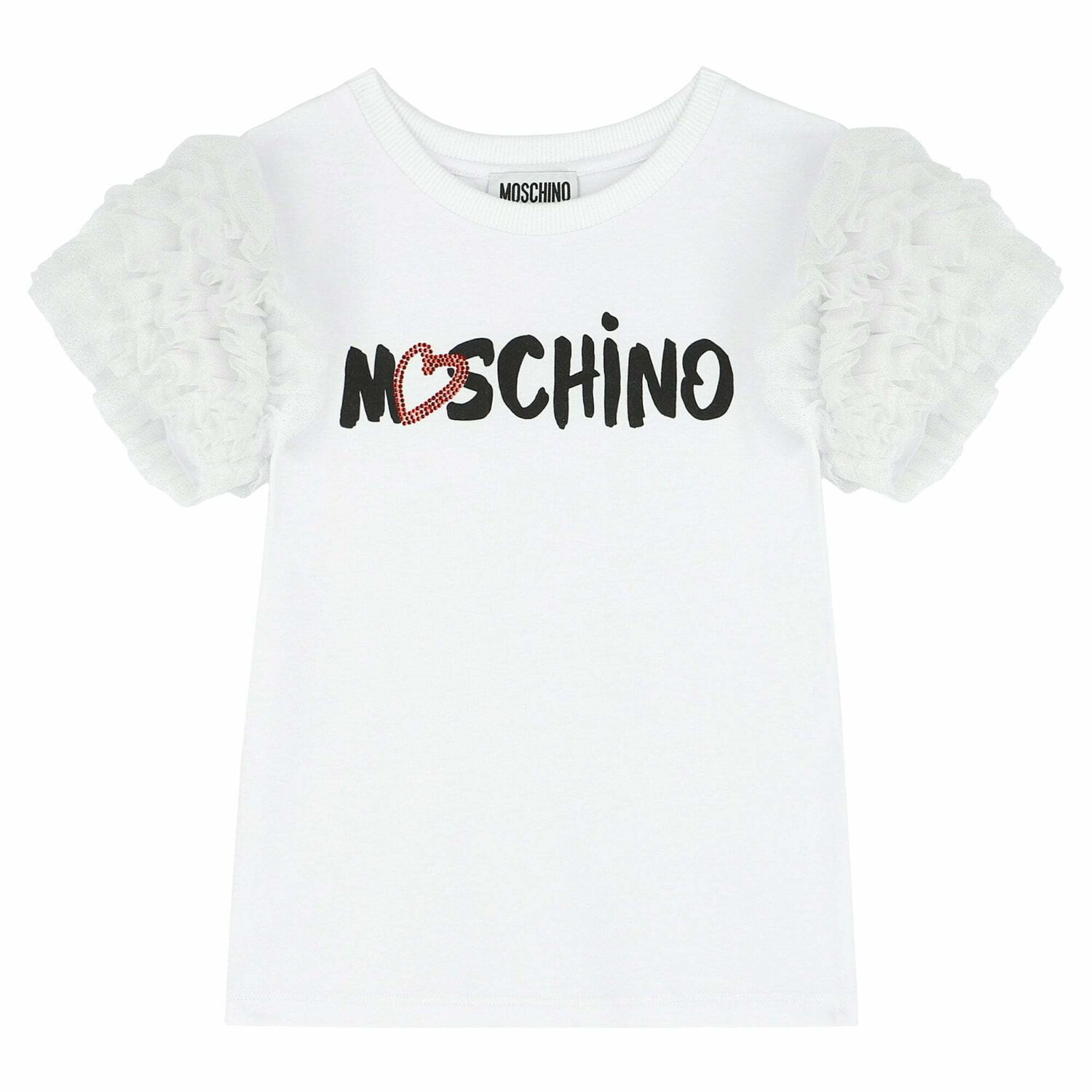 Girls White Logo T-Shirt, 1, hi-res