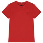 Boys Red Logo T-Shirt, 5, hi-res