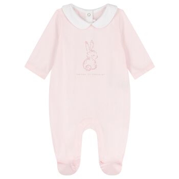 Baby Girls Pink Bunny Babygrow