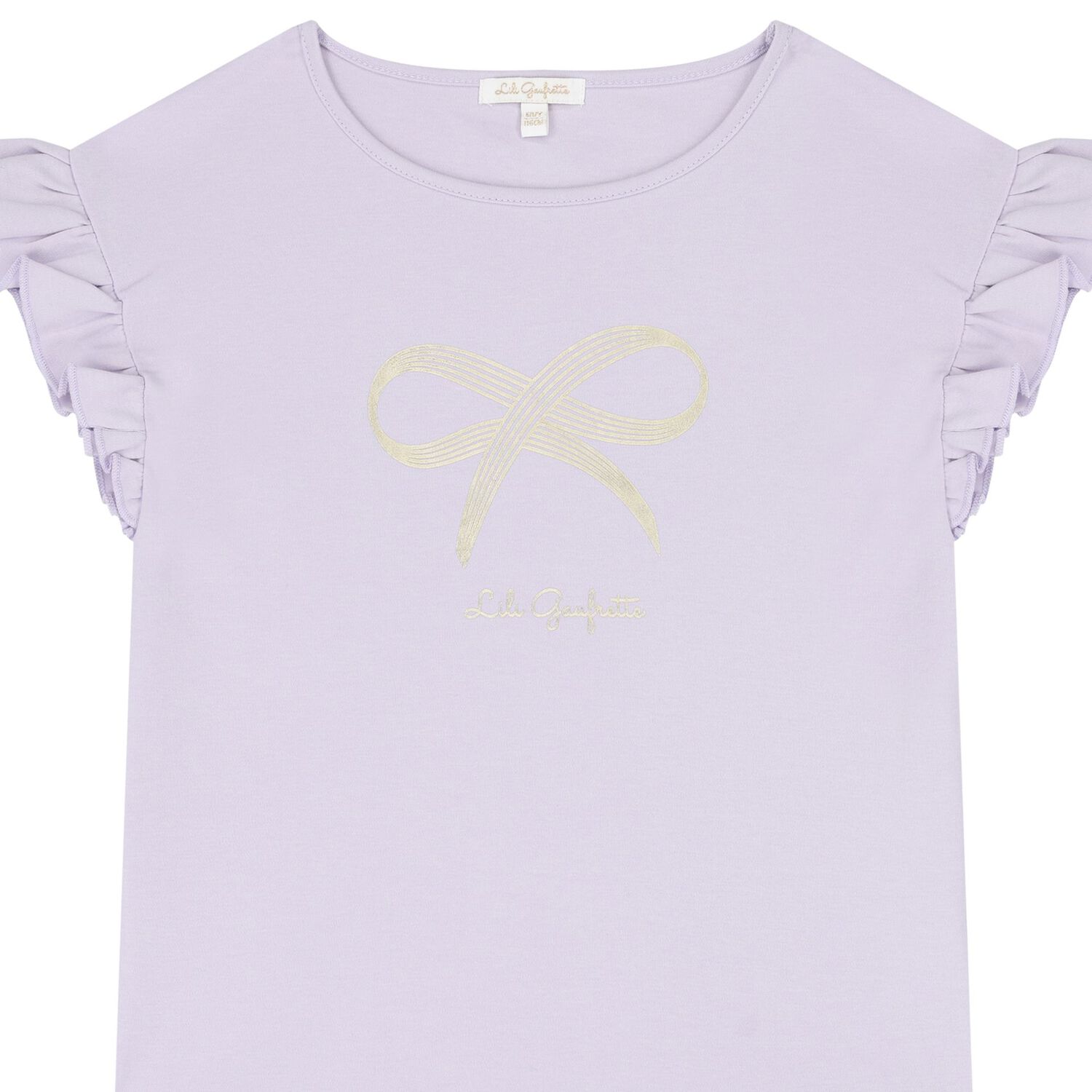 Girls Purple Bow Ruffled Top, 1, hi-res image number null