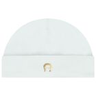 Baby Boys Blue & Gold Logo Baby Hat, 2, hi-res