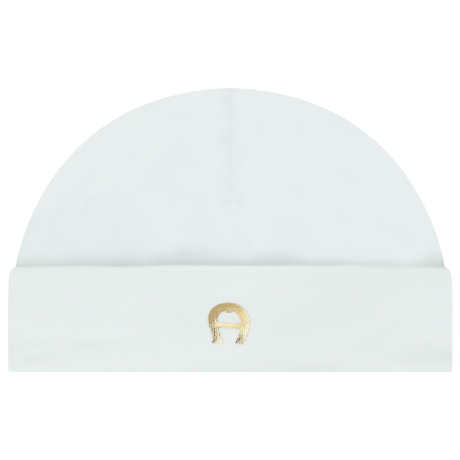 Baby Boys Blue & Gold Logo Baby Hat, 2, hi-res