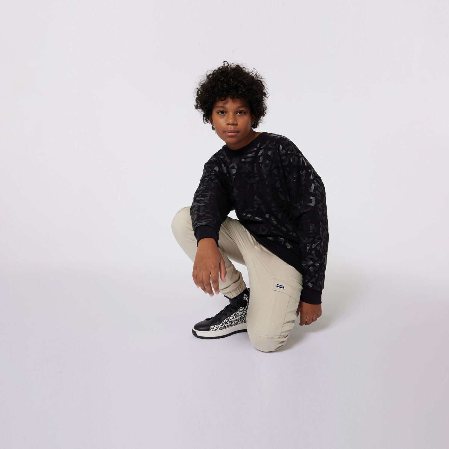 Black Logo Sweatshirt, 1, hi-res