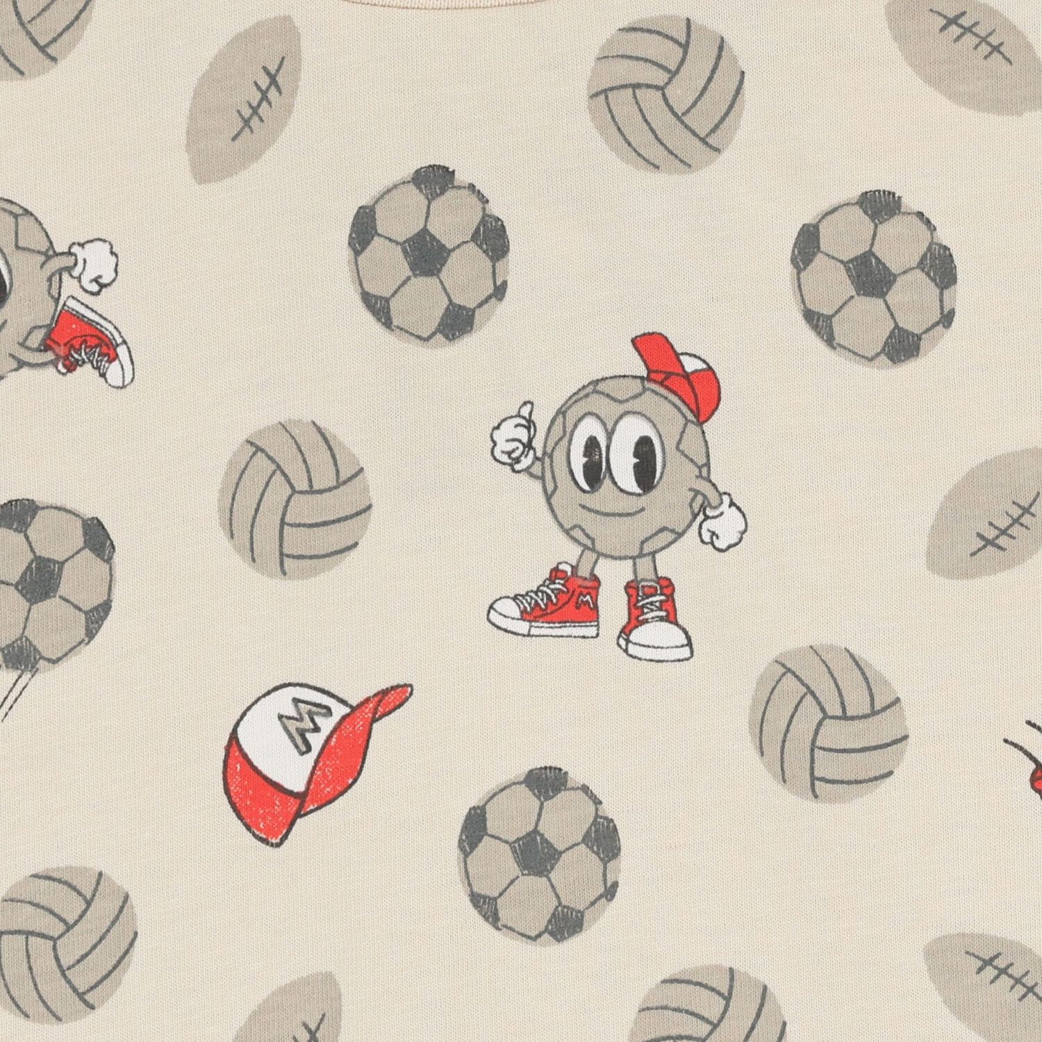 Younger Boys White, Red & Beige Shorts Set, 1, hi-res